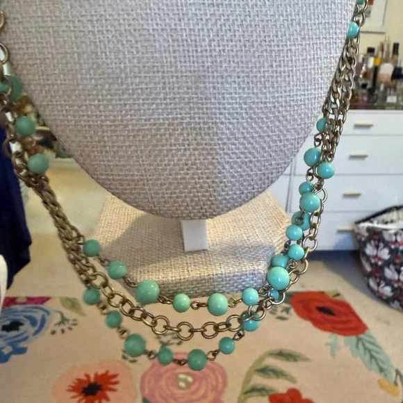 J. Crew Turquoise Beaded Necklace - Picture 3 of 5